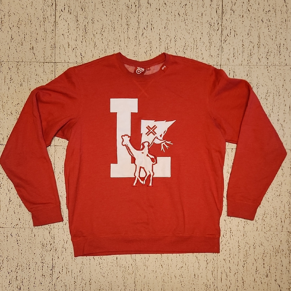 Lrg Lifted Research Group Embroidered Big Logo Crewneck Sweater Vintage Y2K